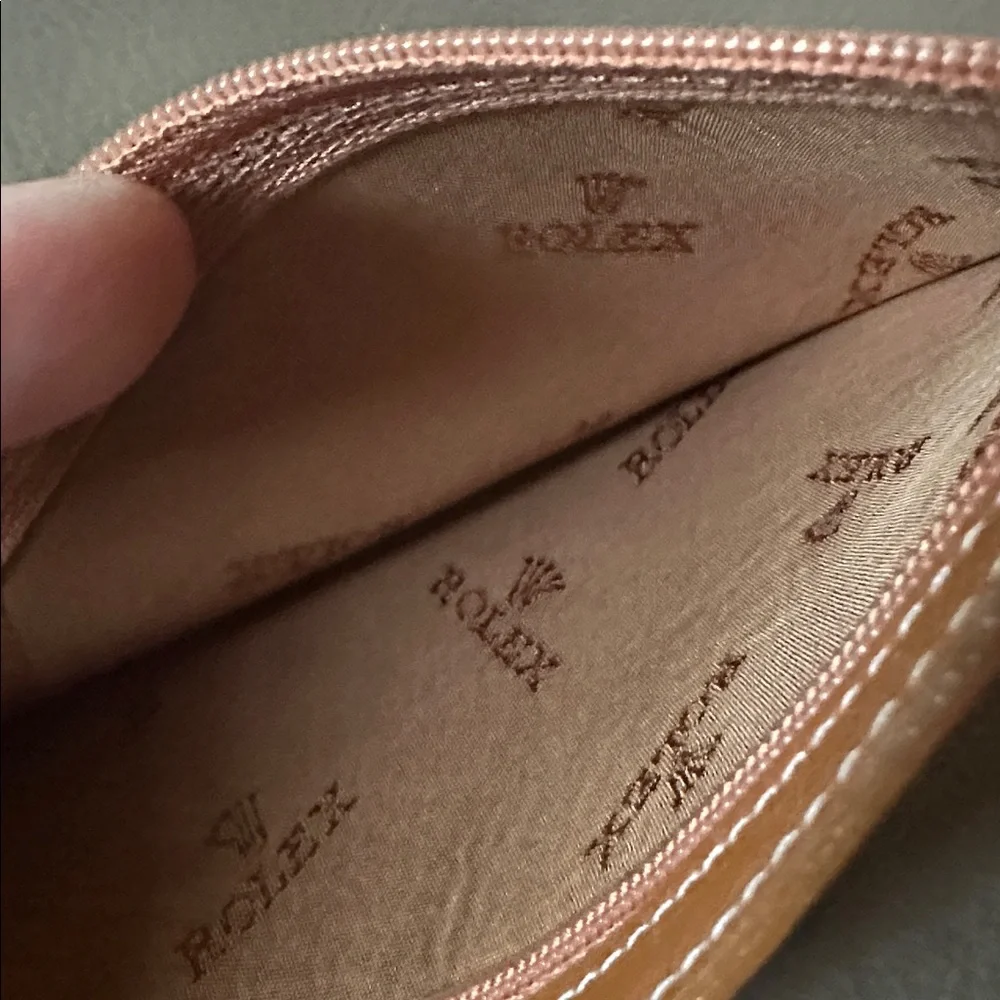 Rolex Brown Leather Men's belt wallet